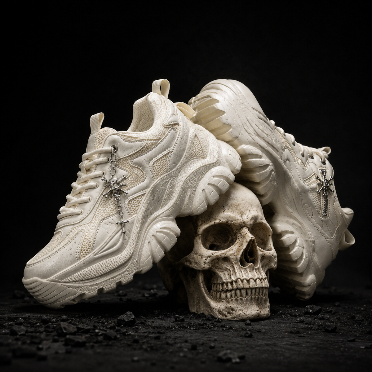 Reality Unmasked – Skull Platform Sneakers