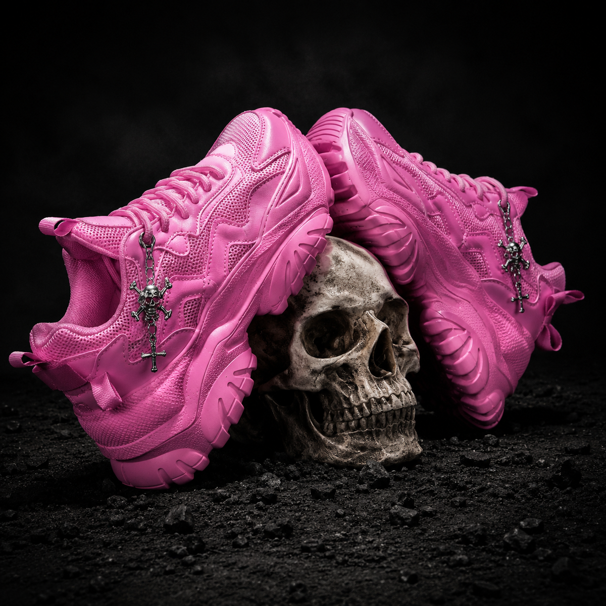 Reality Unmasked – Skull Platform Sneakers
