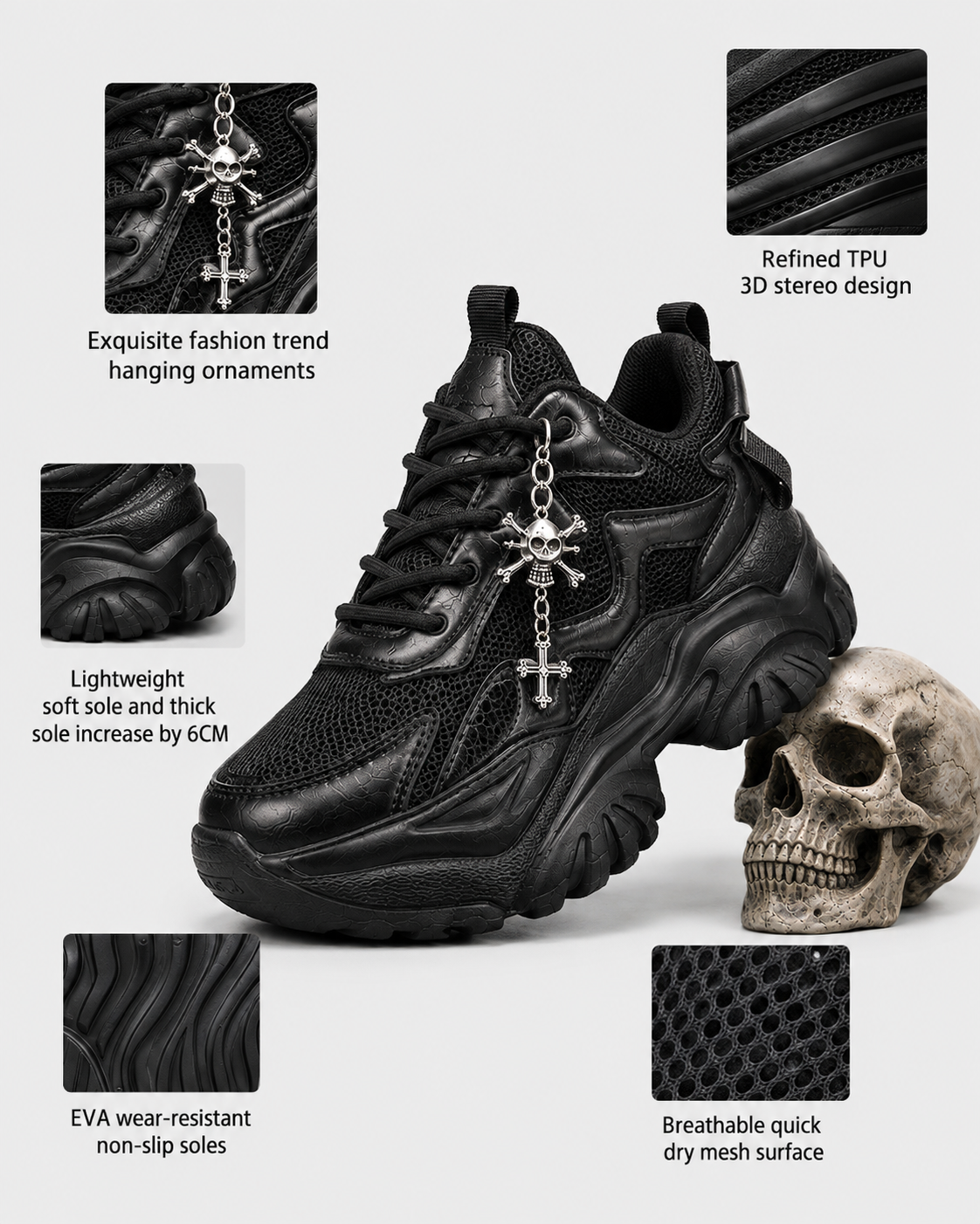 Reality Unmasked – Skull Platform Sneakers