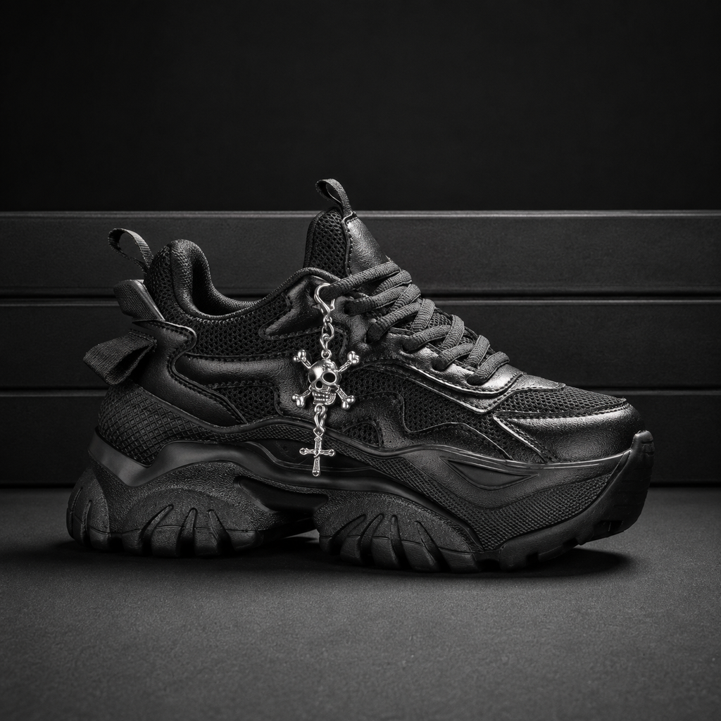 Reality Unmasked – Skull Platform Sneakers